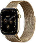Smartwatch Apple APPLE Watch Series 12 GPS + Cellular 42mm Radiant Gold Titanium Case with Radiant Gold Milanese Loop | MJGL4MP/A | 195951234014