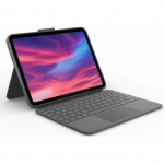 Logitech Logitech Combo Touch - Tastatur und Foliohulle - mit Trackpad - hintergrundbeleuchtet - Apple Smart connector - QWERTY - Spanisch - Oxford Gray - fur Apple 10.2-inch iPad Wi-Fi, 10.5-inch iPad Pro Wi-Fi, 10.9-inch iPad Wi-Fi, iPad Air Wi-Fi  ...