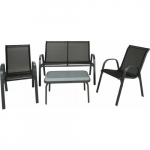Koopman Zestaw mebli ogrodowych stolik + sofa + 2 fotele | KO511148/ALL | 8720573511148