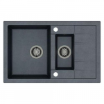 Zlewozmywak Quadron MORGAN 156 GraniteQ stalowy / czarny metalik | 39221000 | 5903242531934