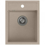 Zlewozmywak Quadron JOHNNY 90 Steingran zlewozmywak granitowy beżowy 1-komorowy z/o (39x50x20), z syfonem stal szlachetna | HCQJ3950BEZK | 5904310994132