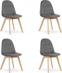 Leobert Krzesło BORA - ciemny szary aksamit x 4 | model_3755_4-BORA-ALFY71 | 5903332069033