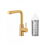 Bateria kuchenna KFA DUERO PURE BASIC BATERIA KUCHENNA Z FUNKCJĄ FILTRACJI WODY + ZESTAW FILTRUJĄCY PROFINE SILVER S, BRUSHED GOLD | 046623-914-31 | 5907571666169