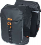 Basil Sakwa miejska podw&oacute;jna BASIL MILES TARPAULIN DOUBLE PANNIER BAG MIK 34L, MIK System (ready to go), 100% wodoodporna black orange (NEW 2025) | BAS-18307 | 8715019183072
