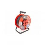 KEL Przedłużacz bębnowy PROFESSIONAL LINE 40m H05RR-F 3x1,5 4xGS 16A IP44 czarny (W-97056) | W-97056 | 5902273400851