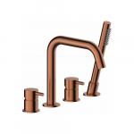 Bateria wannowa KFA KFA bateria wannowa stojąca 4-otworowa Moza, brushed rose gold PVD 5035-210-34 | 5907571505406 | 5907571505406