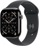 Watch Series 11 GPS + Cellular 42mm Slate Titanium Case with Black Sport Band - M/L | MF8T4MP/A | 195950629651