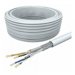 Draka Verlegekabel UCHOME SS26, Cat 7, S/FTP, PiMF, wei&szlig;, 100m Ring | 60032039 | 4065624012026