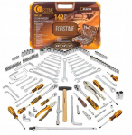 Zestaw narzędzi Forcekraft Zestaw narzędzi 142el. 1/4'', 3/8'' i 1/2'' (6-kątnych) (4-32mm) | FT-41421-5 | 5905101382725
