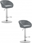 Leobert Hoker EAST - aksamit szary / baza chrom x 2 | model_3991_2-SITA/EAST-SIT108 | 5903332087846