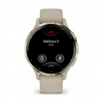 Garmin Venu 3S 3.05 cm (1.2") AMOLED 41 mm Digital 390 x 390 pixels Touchscreen Gold, Grey Wi-Fi GPS (satellite) | 010-02785-02 | 753759314798