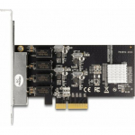 Kontroler Delock DeLOCK PCIe x4 to 4 x RJ45 Gbit, LAN adapter (Realtek RTL8111H) | 88618 | 4043619886180