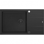 Zlewozmywak GraniteQ EVAN 136 XL GraniteQ zlewozmywak z syfonem Push To Open 1-komorowy z/o (860x500x210, kom. 420x490) pure carbon / elementy pure carbon | brak | 5904310997867