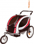 Guto Przyczepka rowerowa Guto Deluxe 2w1 red/light gray | GUTO PRZYCZEPKA 2w1 RED/LIGHT GRAY | 0590987651116