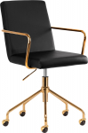 Activeshop Krzesło Kosmetyczne QS-OF211G złoto czarne | 5906717442056 | 5906717442056