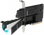 Kontroler Icy Dock IcyDock Adapter 2x M.2 NVMe to PCIe 4.0 x8 card bifurcation | MB312M4P-B | 4713227446280