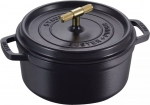 STAUB Staub La Cocotte Buster & Punch 24 cm round, black, cast iron | 1029893 | 3272340063640