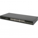 Switch Digitus 24 porty 10/100/1000 + 4SFP+ UPLINK do szaf 19'' L2+ (DN-80223) | DN-80223 | 4016032485452
