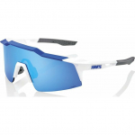 100% Okulary 100% SPEEDCRAFT SL Matte White/Metallic Blue - HiPER Blue Multilayer Mirror Lens (Szkła Niebieskie Lustrzane Wielowarstwowe LT 15% + Szkła Przeźroczyste LT 93%) | STO-61002-407-01 | 841269177023