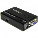 Adapter AV StarTech Composite Video - S-Video - D-Sub (VGA) czarny (VID2VGATV2) | VID2VGATV2 | 0065030844345