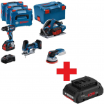 Zestaw elektronarzędzi Bosch BOSCH.COMBO KIT 18V (GSR 18V-90C + GKT 18V-52GC + GST   18V-155 SC + GEX 18V-125) 1xPC4,0Ah 2xPC5,5Ah ... | 0615990N36 | 4059952687421