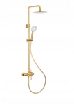 Deszczownica 5036-910-31 / KFA / MOZA / MOZA DESZCZOWNIA Z BATERIĄ NATRYTKOWĄ MIESZACZOWĄ, BRUSHED GOLD/ | 5907571505246 | 5907571505246