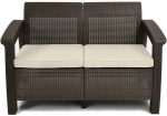 vidaXL Garden sofa two-seater Corfu Love Seat brown 8711245158259 | 8711245158259 | 8711245158259