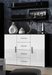 Cama living room sideboard UNI black/white gloss | UNI CZ/BI | 5903815004070