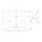 Umywalka Koło Traffic 120cm (L91520000) | L91520000 | 5906976035501