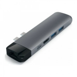 Stacja/replikator Satechi Type-C Pro Hub Adapter With Ethernet USB-C (ST-TCPHEM) | ST-TCPHEM ALUMINUM TYPE-C PRO HUB ADAPTER WITH ETHERNET | 879961007331