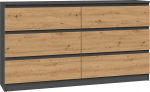 Topeshop M6 140 ANT/ART KPL chest of drawers | M6 140 ANT/ART | 5904507201487