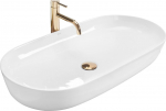 Umywalka Rea Umywalka Nablatowa Ceramiczna Cleo Biała 40x80 cm Rea | REA-U0563 | 5902557356805