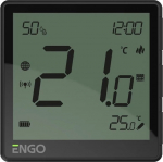 Engo Engo natynkowy, alumulatorowy, internetowy regulator temperatury ZigBee, czarny EONEBATB | T9EONEBATB | 5904665764145