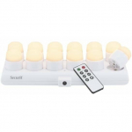 Securit Securit&reg; AMSTERDAM LED Fyrfadslys 12 stk. + ladest., hvidt lys | LP-AM-WH | 8720663161895