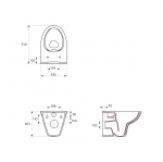 Miska WC Cersanit wisząca Parva New CleanOn (K27-061) | K27-061 | 5907720691752