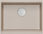 Zlewozmywak GraniteQ LOGAN 100 zlewozmywak pearl beige 56x45x21,5 cm 1-komorowy podwieszany z syfonem manualnym stal szlachetna | brak | 5906954200242