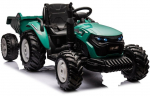 Lean Cars Traktor na akumulator HC-306 z przyczepą ciemno zielony 24V (25072) | 25072 | 5905991061328