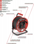 Acar Przedłużacz bębnowy Acar M01904 50m czarny | M01904 | 5901791900133