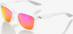 100% Okulary Hudson Matte Translucent Crystal Clear Purple Multilayer Mirror Lens | 306765-uniw | 841269127707