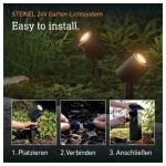 Steinel Oprawa ogrodowa wbijana SPOT GARDEN LED nightmatic 7,84W 363lm 1800-4000K RGBWW  IP65  IK03 24V antracyt / aluminium | ST089351 | 4007841089351