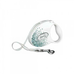 Flexi Smycz dla psa Glam Splash Leaf biała 5m | FL-2205 | 4000498042205