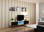 Cama TV stand VIGO GLASS 30/180/40 white/black gloss | RTV VIGO GL b/c