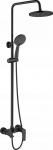 Zestaw prysznicowy Invena SHOWER COLUMN DOKOS W BATH MIXER BLACK | AU-19-B04-V | 5907798716456