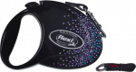 Flexi FLEXI Smycz Glam Splash Mystic, M TAŚMA 5 m, czarna | FL-2304 | 4000498042304