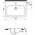 Umywalka Koło Nova Pro 60cm (M31861000) | M31861000 | 5906976400095