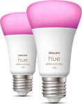 Philips Hue Żar&oacute;wka E27 9W RGBW 2-pak | 929002468802 | 8719514291317