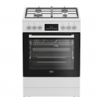 BEKO Cooker | FBM62330GWDTN | Hob type Gas | Oven type Electric | White | Width 60 cm | Grilling | LED | Depth 60 cm | 72 L | FBM62330GWDTN | 8690842694684