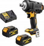 Dewalt DEWALT KLUCZ UDAROWY 1/2'' 18V 812Nm 2x5,0Ah 4-BIEGI PIERŚCIEŃ ZABEZPIECZAJĄCY DCF891P2G | DCF891P2G-QW | 5035048743584