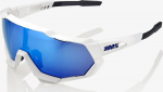 100% Okulary 100% SPEEDTRAP Matte White - HiPER Blue Multilayer Mirror Lens (Szkła Niebieskie Lustrzane Wielowarstwowe LT 13% + Szkła Przeźroczyste LT 93%) (NEW 2021) | STO-61023-407-01 | 841269178433