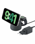 Ładowarka Belkin Ładowarka 2w1, magnetyczna Qi2 15W, do iPhone, AppleWatch, AirPods, grafitowa | WIZ027VFH36 | 745883887996